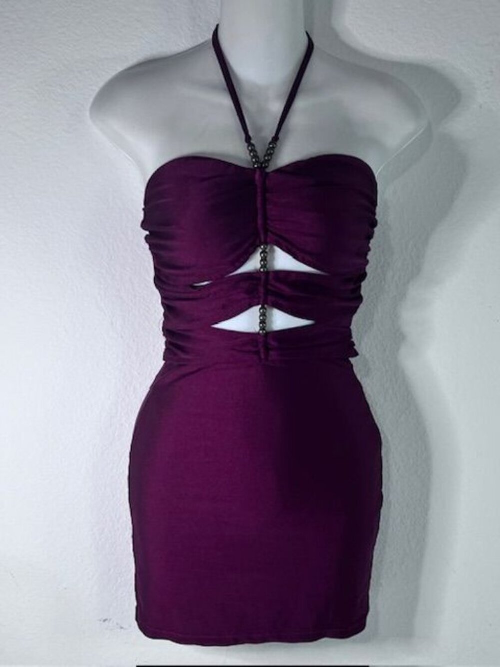 Fashion Nova Bodycon Dress – Size XS – Wine Red